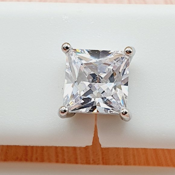 "6MM S925 Sterling Silver CZ Stud Earrings for Women/Girl, US19251031 - Picture 10 of 11